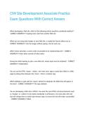CIW Site Development Associate Practice Exam Questions With Correct Anwers