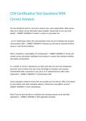 CIW Certification Test Questions With Correct Answers&period;