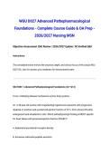 WGU D027 Advanced Pathopharmacological Foundations - Complete Course Guide & OA Prep - 2026&sol;2027 Nursing MSN