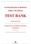 Test Bank &mdash; An Introduction to Business Ethics&comma; 7th Edition &mdash; Joseph R&period; DesJardins &mdash; ISBN 9781266150692 &mdash; Latest Update 2025&sol;2026 &mdash; &lpar;All Chapters Covered 1&ndash;12&rpar;