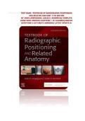 Test Bank Testbook of Radiographic positioning and Related Anatomy 11th Edition 
