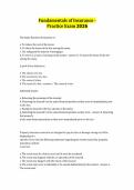 Fundamentals of Insurance -   Practice Exam 2026