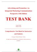 Test Bank &mdash; Advertising and Promotion&colon; An Integrated Marketing Communications Perspective&comma; 13th Edition &mdash; George E&period; Belch & Michael A&period; Belch &mdash; ISBN 9781266854668 &mdash; Latest Update 2025&sol;2026 &mdash; &lpar;All Chapters Covered 1&ndash;22&rpar;