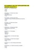 CVS PHARMACY 2026 TEST PAPER QUESTIONS AND ANSWERS GUARANTEE A&plus;