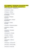 CVS PHARMACY TECHNICIAN EVALUATION EXAM QUESTIONS AND ANSWERS GUARANTEE A&plus;