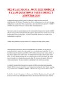 RED FLAG MANIA - WGU D223 MODULE 5 EXAM QUESTIONS WITH CORRECT ANSWERS 2026