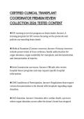 CERTIFIED CLINICAL TRANSPLANT COORDINATOR PREMIUM REVIEW COLLECTION 2026 TESTED CONTENT