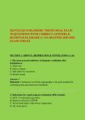 KENTUCKY PARAMEDIC NREMT REAL EXAM 70 QUESTIONS WITH CORRECT ANSWERS & RATIONALES &vert;GRADE A&plus; GUARANTEE 2025-2026 EXAM UPDATE