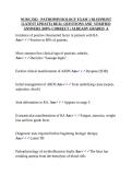 NURS 2502 - PATHOPHYSIOLOGY EXAM 1 BLUEPRINT &lpar;LATEST UPDATE&rpar; REAL QUESTIONS AND  VERIFIED ANSWERS &vert;100&percnt; CORRECT &vert; ALREADY GRADED  A