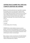 CERTIFIED FRAUD EXAMINER FINAL PAPER 2026 COMPLETE QUESTIONS AND ANSWERS