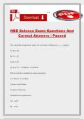 NBE Science Exam Questions And Correct Answers &vert; Passed