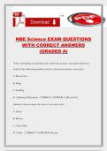 NBE Science EXAM QUESTIONS WITH CORRECT ANSWERS &lpar;GRADED A&rpar;