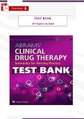 Abrams&rsquo; Clinical Drug Therapy&colon; Rationales for Nursing Practice &lpar;12th Edition&rpar; &ndash; Verified Test Bank by Geralyn Frandsen &lpar;All Chapters Included&rpar;