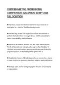 CERTIFIED MEETING PROFESSIONAL CERTIFICATION EVALUATION SCRIPT 2026 FULL SOLUTION