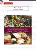 Accounting Information Systems &lpar;2nd Edition&rpar; &ndash; Verified Test Bank by Richardson &lpar;All Chapters Included&rpar;The Accounting Information Systems &lpar;2nd Edition&rpar; &ndash; Verified Test Bank by Richardson is a comprehensive academic support resource designed for accounting