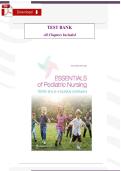 Essentials of Pediatric Nursing &lpar;4th Edition&rpar; &ndash; Verified Test Bank &lpar;All Chapters Included&rpar;