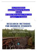 Research Methods For Business Students&comma; 8th Edition Solution Manual by Mark Saunders&comma; Philip Lewis&comma; Verified Chapters 1 - 14&comma; Complete Newest Version