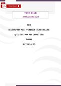 Maternity and Women&rsquo;s Health Care &lpar;13th Edition&rpar; &ndash; Verified Test Bank by Lowdermilk &lpar;All Chapters Included&rpar;