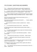 ITE 272 EXAM 1 QUESTIONS AND ANSWERS