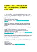 PEDIATRICS 51 - 52 GI GU EXAM QUESTIONS WITH NEW UPDATE SOLUTIONS