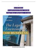 Solution Manual For The Legal Environment of Business&comma; 14th Edition by Roger E&period; Meiners&comma; Verified Chapters 1 - 22 Complete&comma; Newest Version