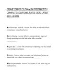 COSMETOLOGY PSI EXAM QUESTIONS WITH COMPLETE SOLUTIONS&comma; 100&percnt; RATED&comma; LATEST 2025