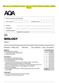 2025 AQA AS-level BIOLOGY Paper 1 May QUESTION PAPER and MARK SCHEME Merged