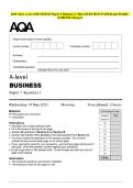 2025 AQA A-level BUSINESS Paper 1 Business 1 May QUESTION PAPER and MARK SCHEME Merged