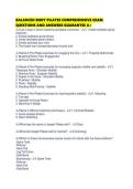 BALANCED BODY PILATES COMPREHENSIVE EXAM QUESTIONS AND ANSWERS GUARANTEE A&period;pdf