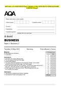 2025 AQA A-level BUSINESS Paper 2 Business 2 May QUESTION PAPER and MARK SCHEME Merged