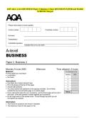 2025 AQA A-level BUSINESS Paper 3 Business 3 June QUESTION PAPER and MARK SCHEME Merged