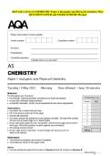 2025 AQA AS-level CHEMISTRY Paper 1 Inorganic and Physical Chemistry May QUESTION PAPER and MARK SCHEME Merged