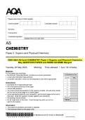 2025 AQA AS-level CHEMISTRY Paper 2 Organic and Physical Chemistry May QUESTION PAPER and MARK SCHEME Merged