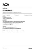 ACTUAL A LEVEL AQA  ECONOMICS PAPER 2 QP  2025
