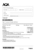 ACTUAL A LEVEL AQA  ECONOMICS PAPER 3 QP  2025