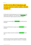 NATE GAS & HEAT Questions and Correct Answers Latest Update Already Graded A&plus;