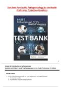 Test Bank For Gould's Pathophysiology for the Health Professions 7th Edition VanMeter &vert;&vert; latest update