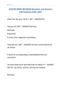 GASTRO MSRA REVISION Questions and Answers with Solutions 2026 &vert; 2027&period;