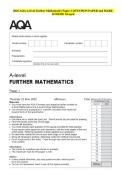 2025 AQA A-level Further Mathematics Paper 1 QUESTION PAPER and MARK SCHEME Merged
