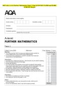 2025 AQA A-level Further Mathematics Paper 2 June QUESTION PAPER and MARK SCHEME Merged