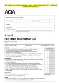 2025 AQA A-level Further Mathematics Exam Bundles  June and MARK SCHEME Merged