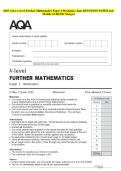 2025 AQA A-level Further Mathematics Paper 3 Mechanics June QUESTION PAPER and MARK SCHEME Merged