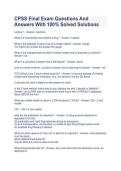 CPSS Final Exam &ndash; Questions & Answers &lpar;100&percnt; Solved&rpar; &vert; CPSS Certification &vert; Complete Exam Preparation Guide
