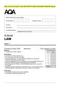 AQA A-level Law Paper 1 May QUESTION PAPER and MARK SCHEME Merged