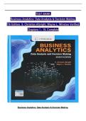 TEST BANK For Business Analytics&colon; Data Analysis & Decision Making&comma; 7th Edition by S&period; Christian Albright&comma; Wayne L&period; Winston&comma; Verified Chapters 1 - 19&comma; Complete Newest Version