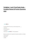 Firefighter 1 & 2 Final Study Guide 2026 &ndash; Complete Review & Practice Questions