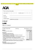 2025 AQA A-level Law Paper 3A Contract June QUESTION PAPER and MARK SCHEME Merged
