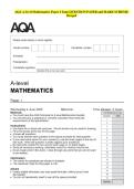 AQA A-level Mathematics Paper 1 June QUESTION PAPER and MARK SCHEME Merged