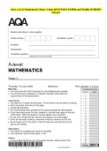 AQA A-level Mathematics Paper 3 June QUESTION PAPER and MARK SCHEME Merged