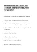 BASI PILATES EXAMINATION TEST 2026 COMPLETE QUESTIONS AND SOLUTIONS 100&percnt; CORRECT